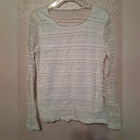Source Unknown Tops - Elegant White Lace Top